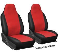 For Toyota Celica - Luxury RED & BLACK Leatherette Car Seat Covers - 2 x Fronts