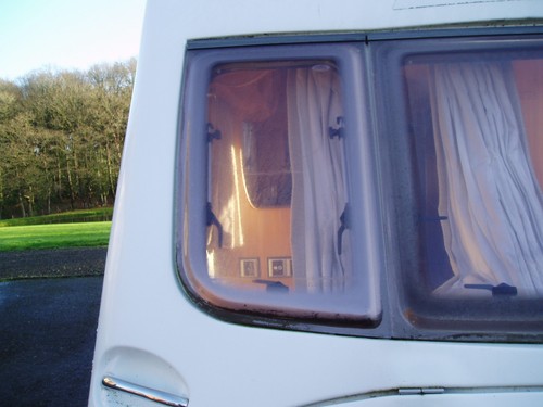 Caravan front offside - front,