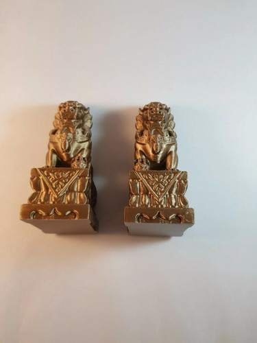 Pair chinese guardian lions - pair, of