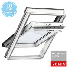 VELUX Roof Window GGL 2068, White Painted, Centre-pivot, with selected Flashing