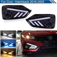 Daytime Running Lights LED DRL Fog Lamp Replacement Bumper For Honda Civic 16-20