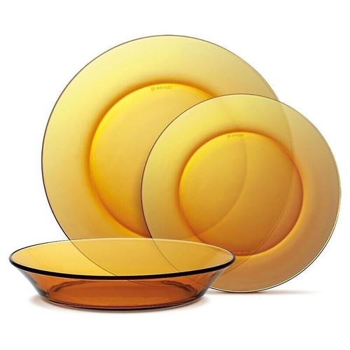 18pcs duralex lys amber dinner - amber,
