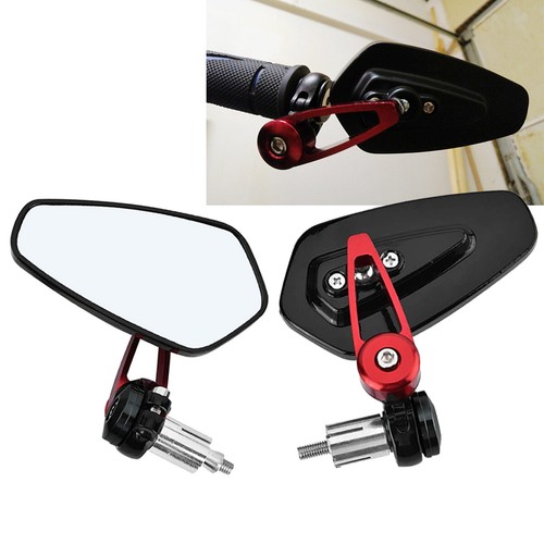 Red motorcycle bar end - red,