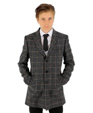 Boys Wool Slim Fit Overcoat