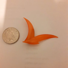 Orange Lucite Bird Brooch by