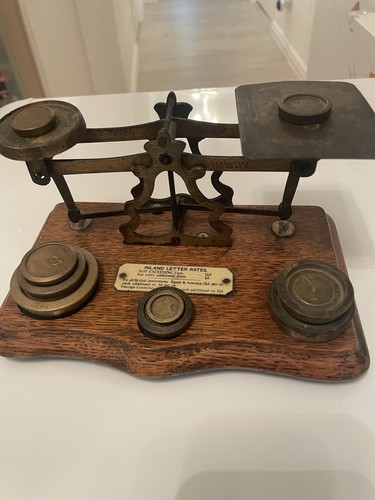 Antique postal scales with - antique,