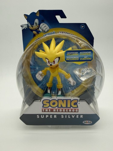 Super silver sonic figure - silver,