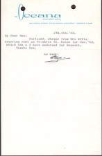 LAUREL & HARDY (STAN LAUREL) - TYPED LETTER SIGNED 01/04/1962