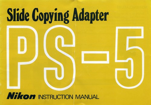 Nikon slide copying adapter - nikon,