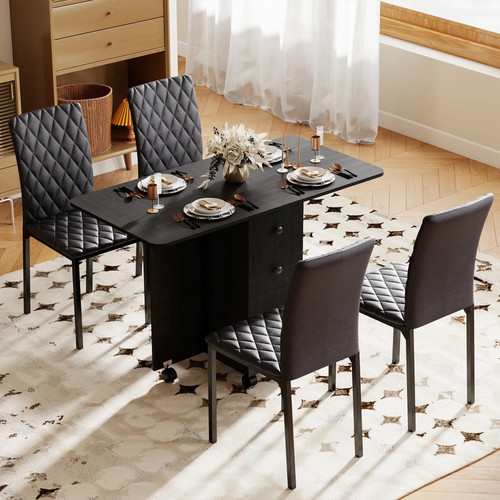 Dining table set drop leaf - set,