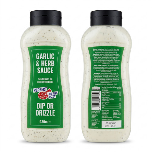 Garlic herb sauce 930ml - garlic,