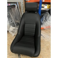 Cobra Classic RS Bucket Seat - Black Vinyl with Piping