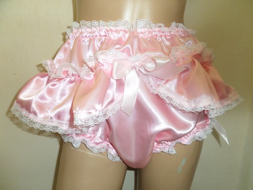 Adult baby sissy pink satin - adult,