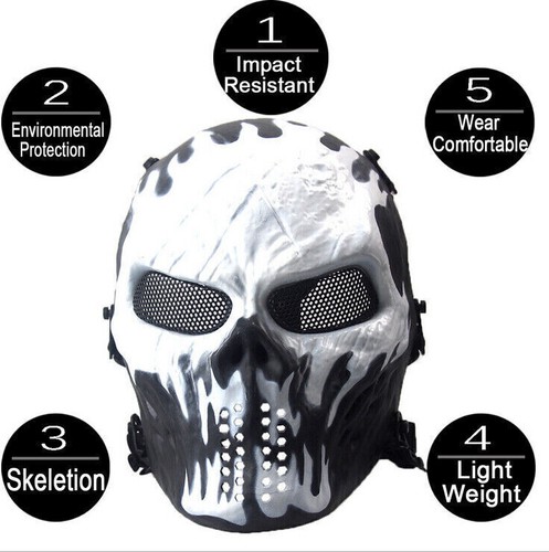 Skull tactical airsoft masks - skull,