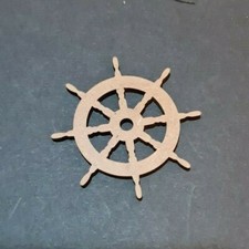 Ships Wheel Lasercut MDF Craft Shapes Wooden Embellishment Decoration
