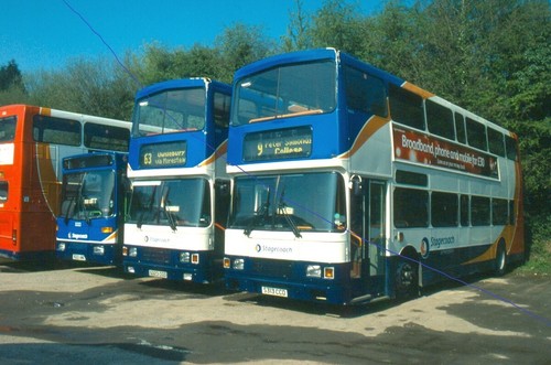 Original bus colour slide - bus,