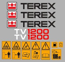 TEREX TV1200 ROLLER DECALS STICKERS