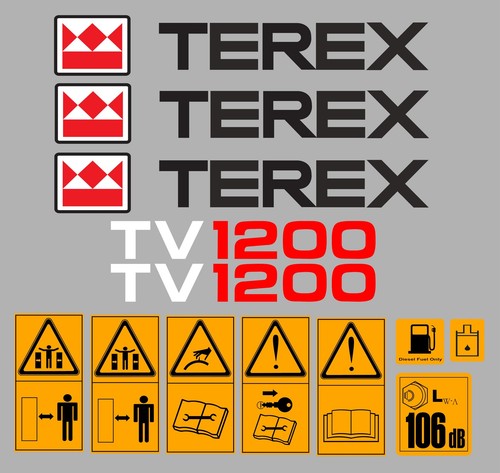 Terex tv1200 roller - roller, decals