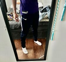 Nike Vintage Rare Tech Soccer Pants Trackies Navy Blue White Soft Scally Small