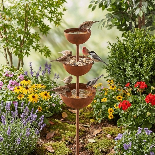 3tier bowl metal bird - bowl,
