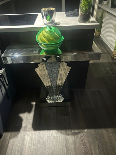 Mirrored glass console - glass, table