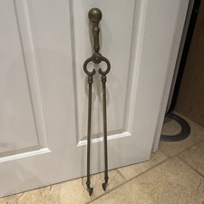 Vintage Brass Coal Tongs
