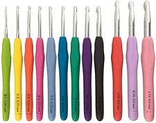 The Quilted Bear Soft Grip Silicone Handle Crochet Hooks Set - 12 Piece 2mm-8mm