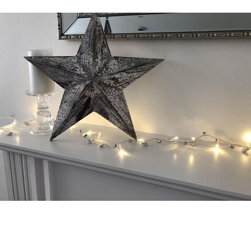 Wooden white wash barn star - wooden,