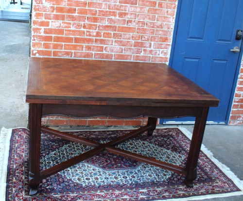 French antique dark oak - oak, louis