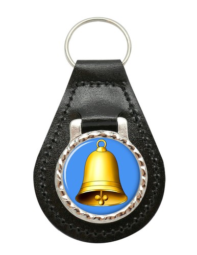 Church bell leather key fob - church,