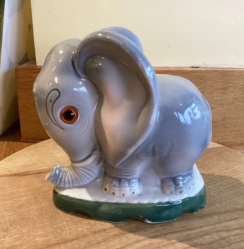 Vintage pottery elephant - vintage,