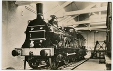 Railroad Engine Fletcher , Vintage Photo Postcard