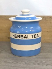 T.G. Green Cornishware 2006 Special Edition HERBAL TEA Cornish Blue Storage Jar
