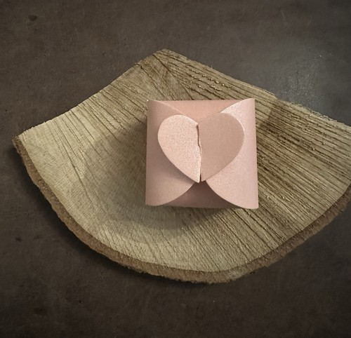 Gift box pink peach - pink/peach, heart