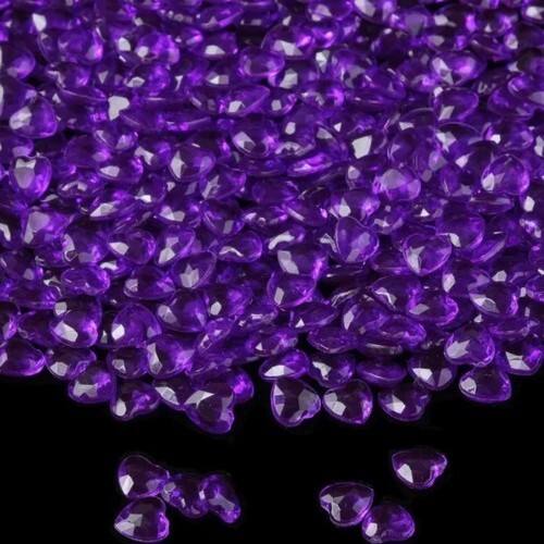 Purple heart scatter diamante - purple,