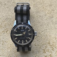 BRITISH MADE SMITHS  Jewelled Diver's Watch Cal.512  Black Dial Unisex Manual