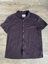 Short Sleeve Maroon Dogtooth