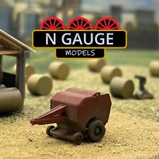 PAINTED - N Scale Gauge 1:148 Farm Hay Baler Trailer  (Farmyard 1:160 )