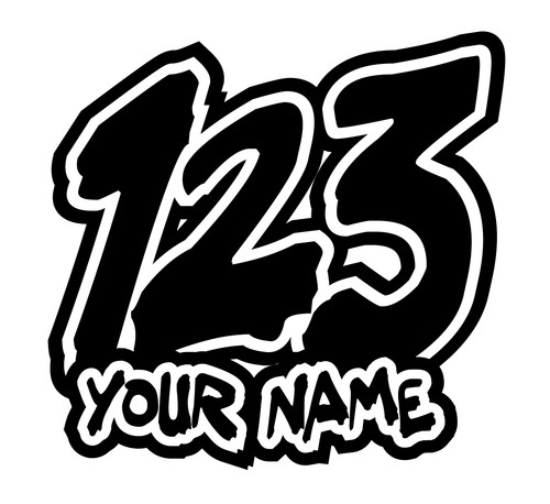 Custom race numbers and name - and,