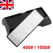 UK DOUBLE SIDED DIAMOND SHARPENING STONE 400# 1000# Whetstone Chisel Blade Knife