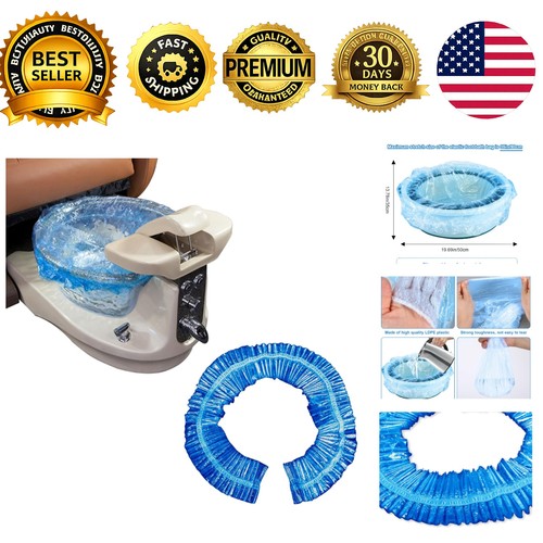Transparent blue pedicure - transparent,