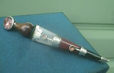 LARGE Victorian Scottish Silver Agate Sgian Dubh / Skean Dhu / Dirk Brooch 1890s