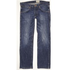 Wrangler Ace Men Blue Straight Regular Stretch Jeans W33 L30 (106706)