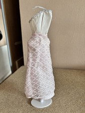 1984 My First Barbie White Cotton Dress Pink Satin Sash No Doll