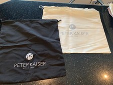 BNNT pair of Peter Kaiser boot/shoe/handbag dust bags black / cream