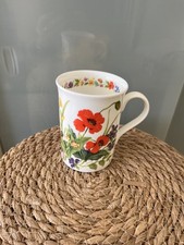 Crown Trent China Limited-Fine Bone China Floral Poppy Coffee Mug/Cup-England  