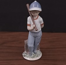 Lladro “Can I Play” Baseball Boy Porcelain Figurine #7610 Collector's Society