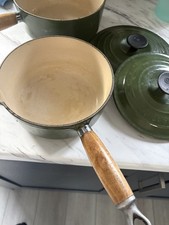 Le Creuset cast iron saucepans