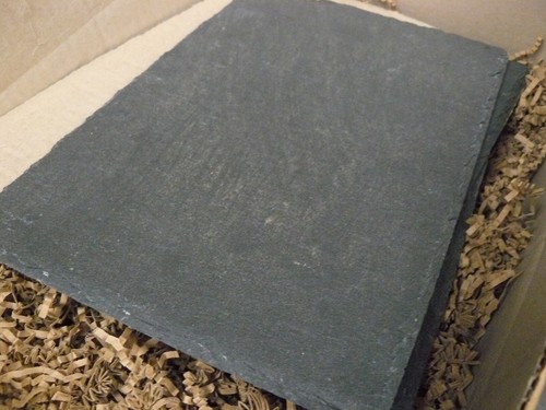Rustic slate table mats - table,