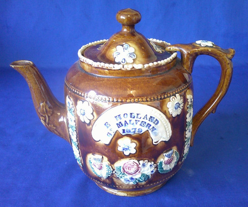 Antique 1894 barge ware tea - ware,